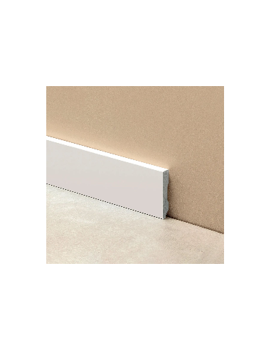 Zocalo Atrim Epsilon Plain Blanco Mate 100mm x 10mm x 2,44 (2302e)